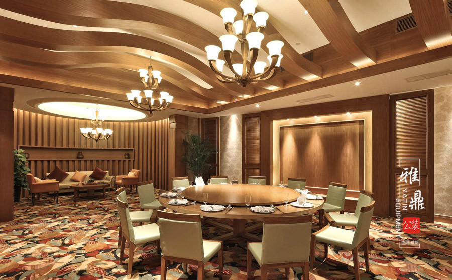 雅鼎公装餐厅装修设计案例：东苑王府酒楼中餐厅装修设计（图12）