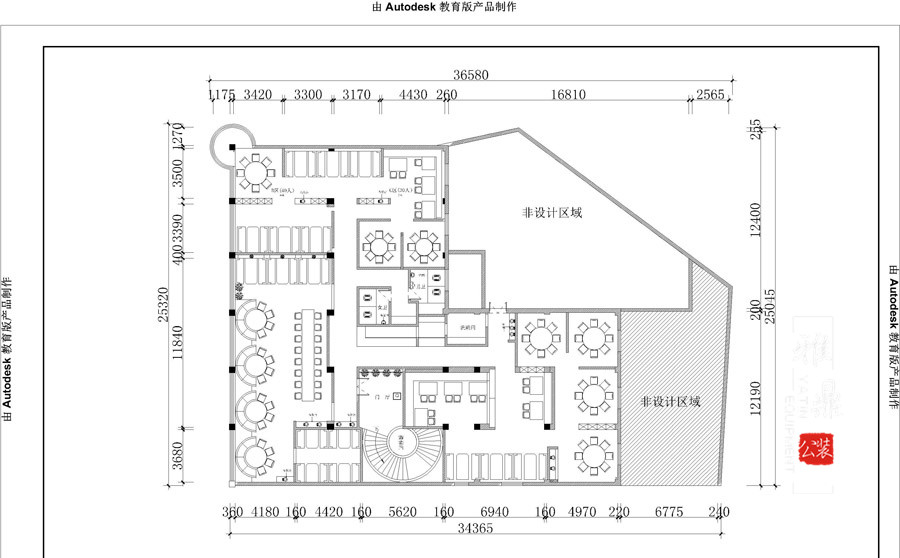 雅鼎公装餐厅装修设计案例：海荟上海风情主题餐厅装修设计（图7）