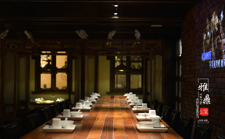 雅鼎公装餐厅装修设计案例：海荟上海风情主题餐厅装修设计（图1）