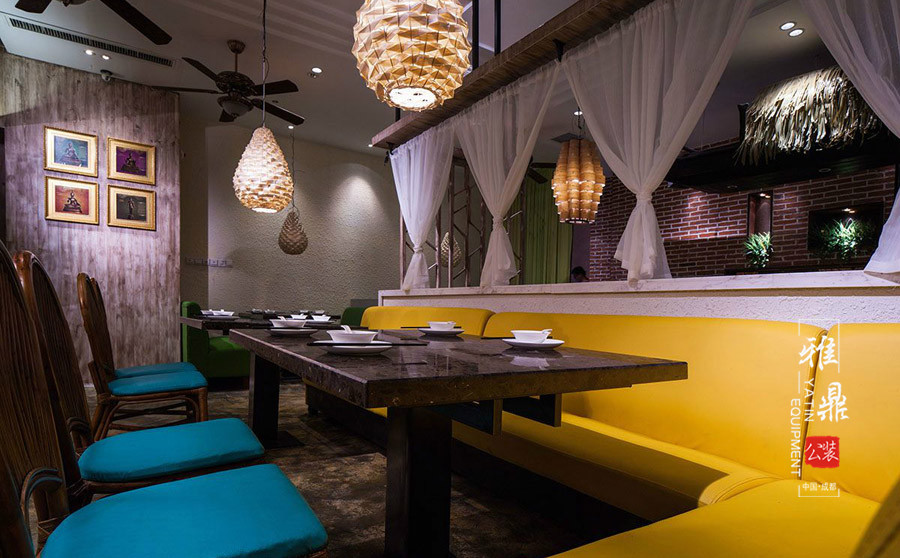 雅鼎公装餐厅装修设计案例：玛萨咔咔泰式花园餐厅装修设计（图2）