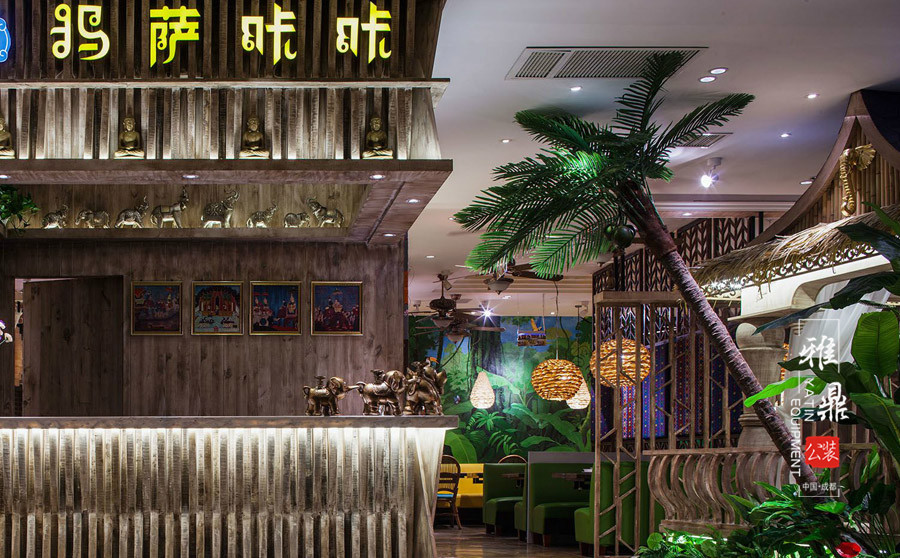 雅鼎公装餐厅装修设计案例：玛萨咔咔泰式花园餐厅装修设计（图1）