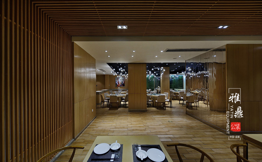 雅鼎公装餐厅装修设计案例：四方阁酒楼中餐厅装修设计（图9）