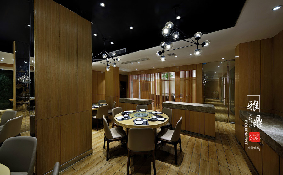 雅鼎公装餐厅装修设计案例：四方阁酒楼中餐厅装修设计（图8）