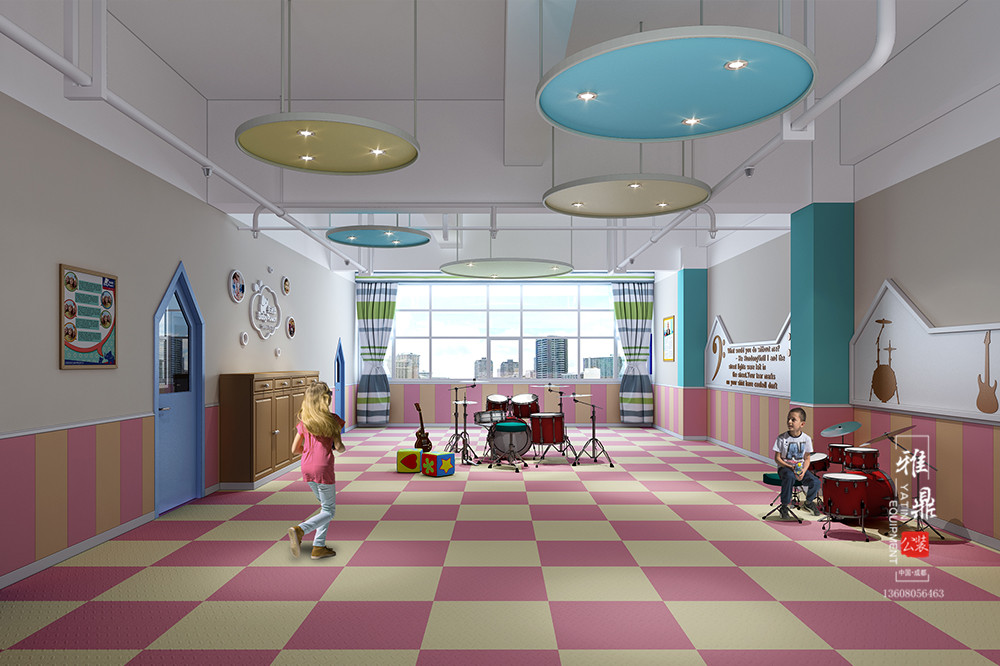雅鼎公装早教中心装修设计案例：贝迪堡早教中心装修设计多功能室