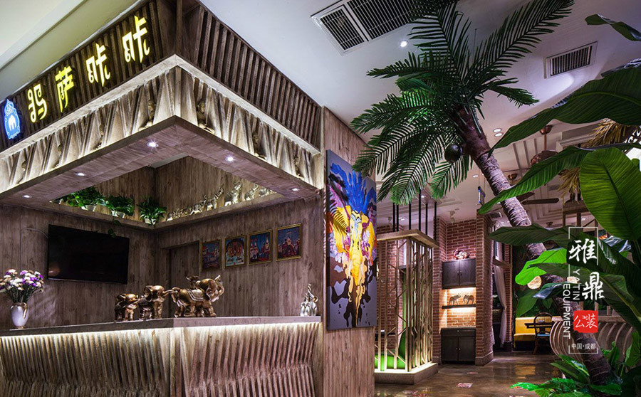 雅鼎公装餐厅装修设计案例：玛萨咔咔泰式花园餐厅装修设计（图3）
