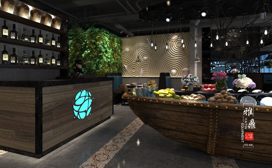 雅鼎公装餐厅装修设计案例：炙热三国烤肉餐厅装修设计（图7）