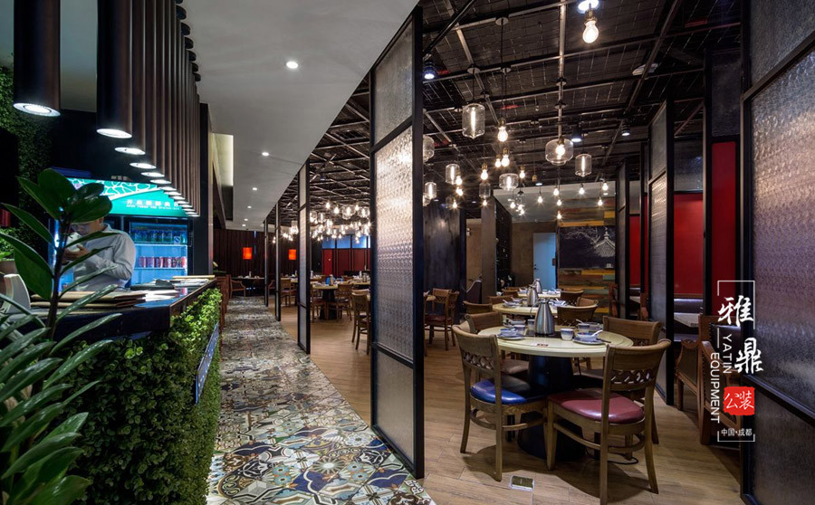 雅鼎公装餐厅装修设计案例：炙热三国烤肉餐厅装修设计（图6）