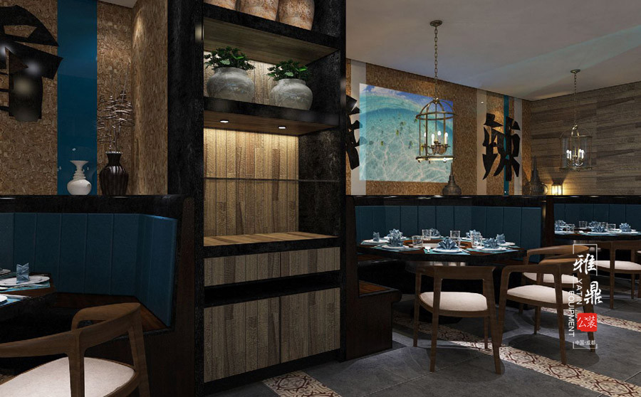 雅鼎公装餐厅装修设计案例：炙热三国烤肉餐厅装修设计（图12）