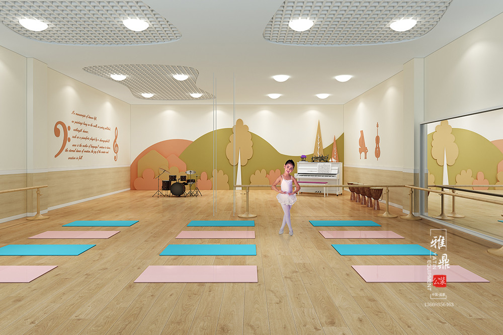 雅鼎公装幼儿园装修设计案例：凤鸣幼儿园装修设计舞蹈室